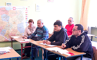 Uchodźcy z Donbasu uczą się języka polskiego
